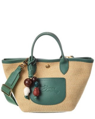 Longchamp Le Pliage Collection Xs Raffia Basket Bag Women's Green