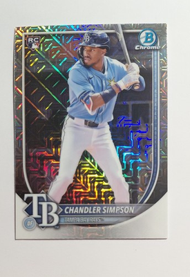 #ad 2025 Bowman Chrome Chandler Simpson #18 Mega Box Mojo Refractor RC $1.99