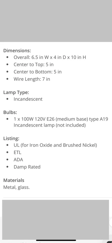 Minka Lavery 342-172, 1-Light Wall Sconce, 100 Total Watts, Smoked Iron New - Image 2 of 4