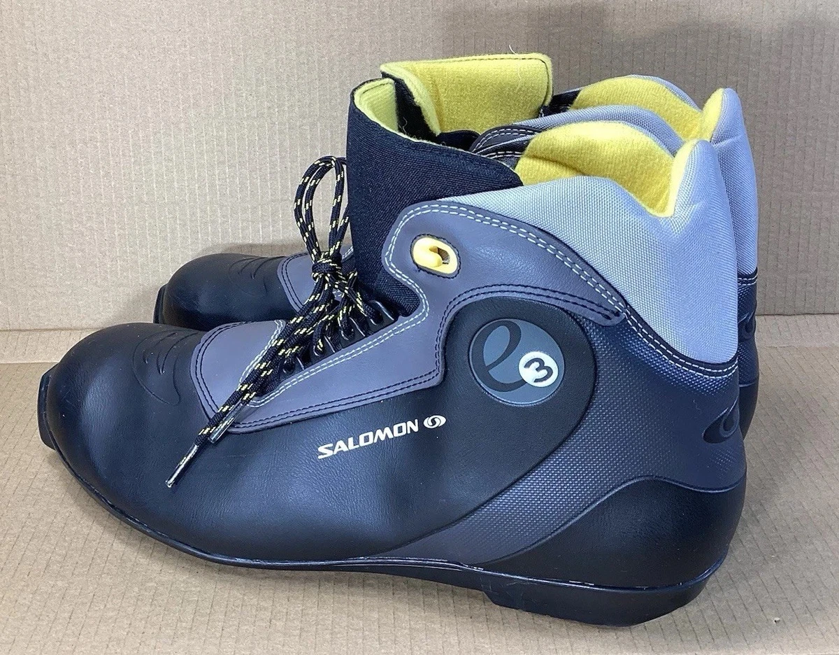 Salomon E3 Cross Country Ski Boots Mens 13.5 Black Grey SNS Profil 88501331 Sns Profil In Cross Country Ski Boots for sale - eBay main image 2