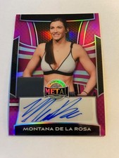 MONTANA DE LA ROSA 2025 LEAF METAL WOMEN OF SPORT AUTO PINK CARD MMA SSP #1/3
