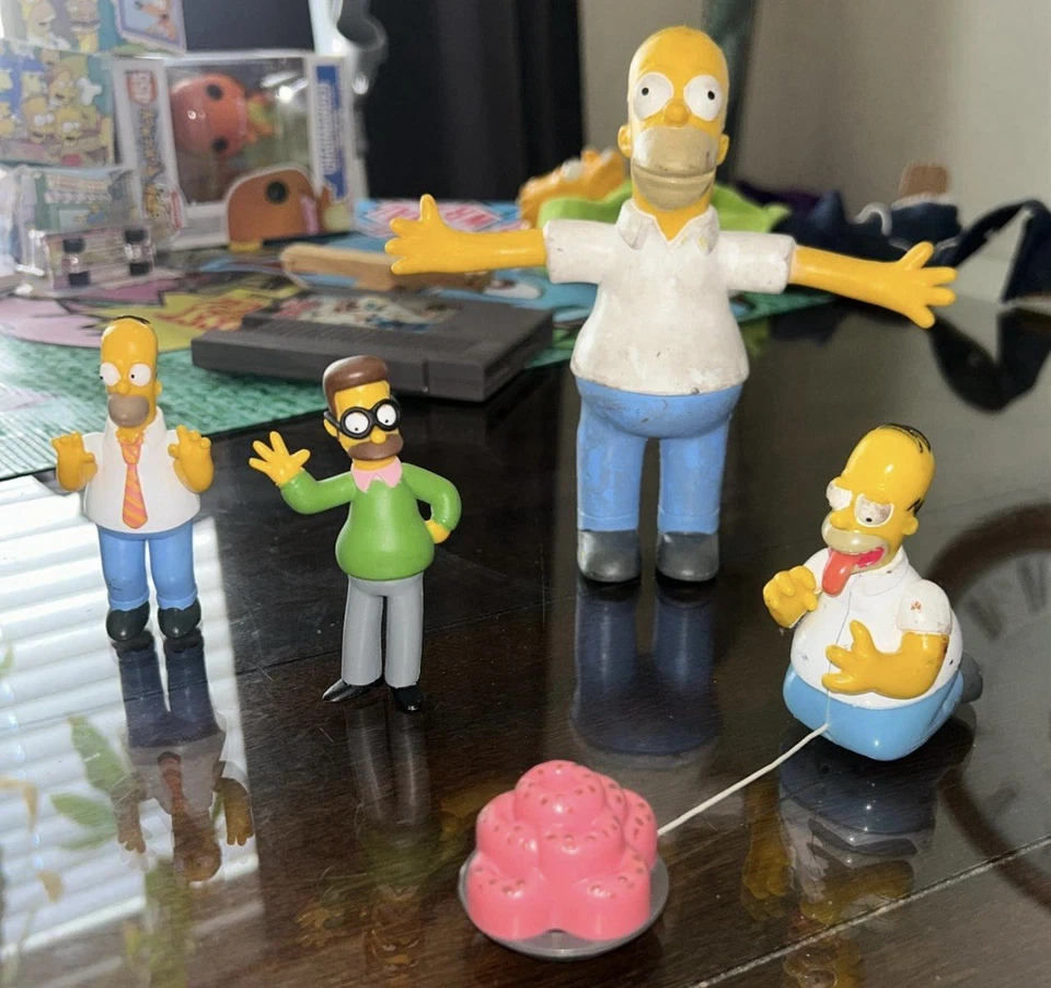 Subway Toy Donut Chasing Homer Simpson 1997 todavía funciona raro Simpsons Foto 3 de 4