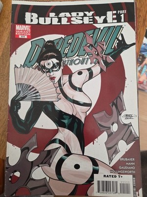 Daredevil #111, 1st Lady Bullseye, Dodson variant cover, Brubaker, 2008, Marvel