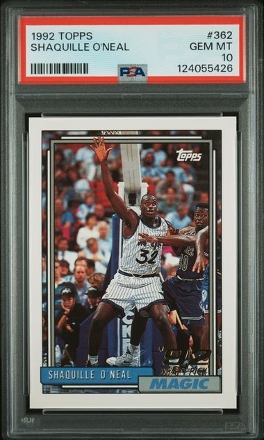 1992 Topps #362 Shaquille O'Neal ROOKIE Card PSA 10 GEM MT HOF Orlando Magic