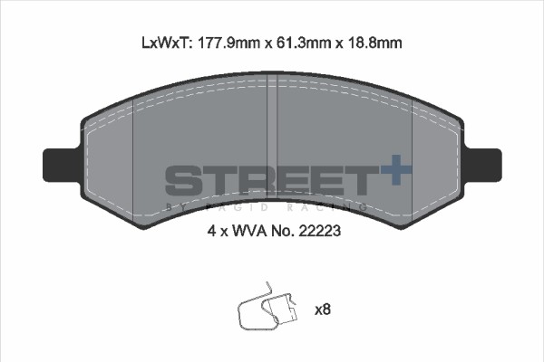 BremsbeläGe RAM 1500 Crew Cab Pickup (Ds) 5.7 Bj. 09/12–12/18 Kw 295 PS 401 - Pa-image