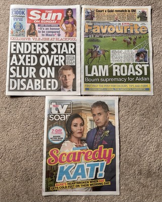 The Sun On Sunday 8th June 2025 8/6/25 EastEnders Star Suspended 