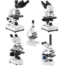 Uimoso Compound Microscope Binocular/Trinocular 40X-2500X/5000X Mechanical Stage