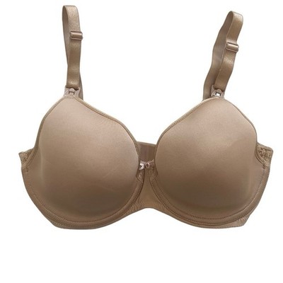 Chantelle 5780 Nude Nursing Bra 32DD Lightweight Maternity Comfort Soft
