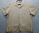 Vintage L.L. Bean Camp Shirt Mens XL Multi Fish Print Short-Sleeve Button-Down