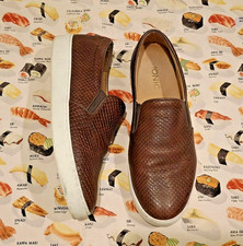 VIONIC Women's Sz 9 Splendid Midi Snake Brown Leather Slip-On Shoes EU 41