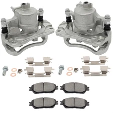 2x Front Brake Calipers For 05-07 Toyota Avalon With Ceramic Pad Accessories Kit