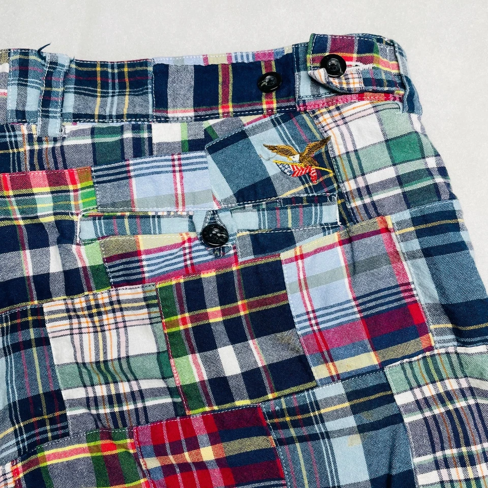 American Living Mens Multicolor Madras Patchwork Plaid Chino Shorts Size 40 - Image 3 of 4