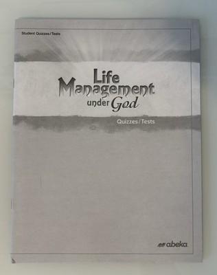 New ! Life Management Under God Student Quizzes /Tests 11th Grade