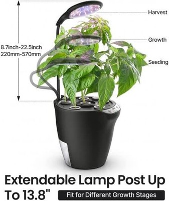 Hydroponics Growing System 6Pods, Indoor Herb Garden with LED Grow Light