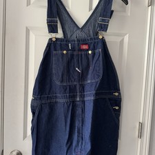 Dickies - NEVER WORN Denim Bib Overalls Mens Carpenter 46x30 Workwear Painter