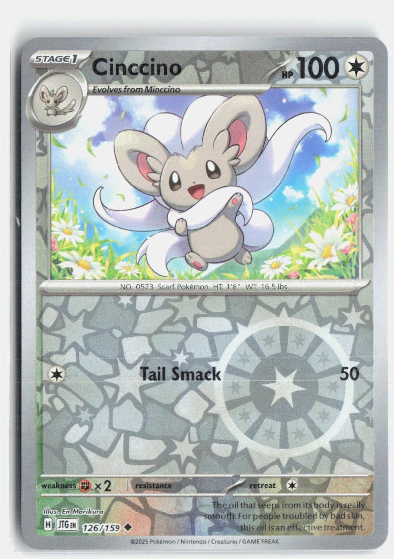 Cinccino 126/159 Uncommon Journey Together Pokemon Reverse Holo Near Mint