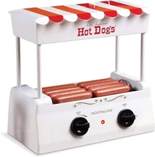NEW! Nostalgia Electrics Old Fashioned Hot Dog Roller Grill Bun Warmer HDR-565