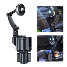 USB Car Fan for Auto, Cup Holder Mount, 3 Speed Innovative Car Fan Powerful