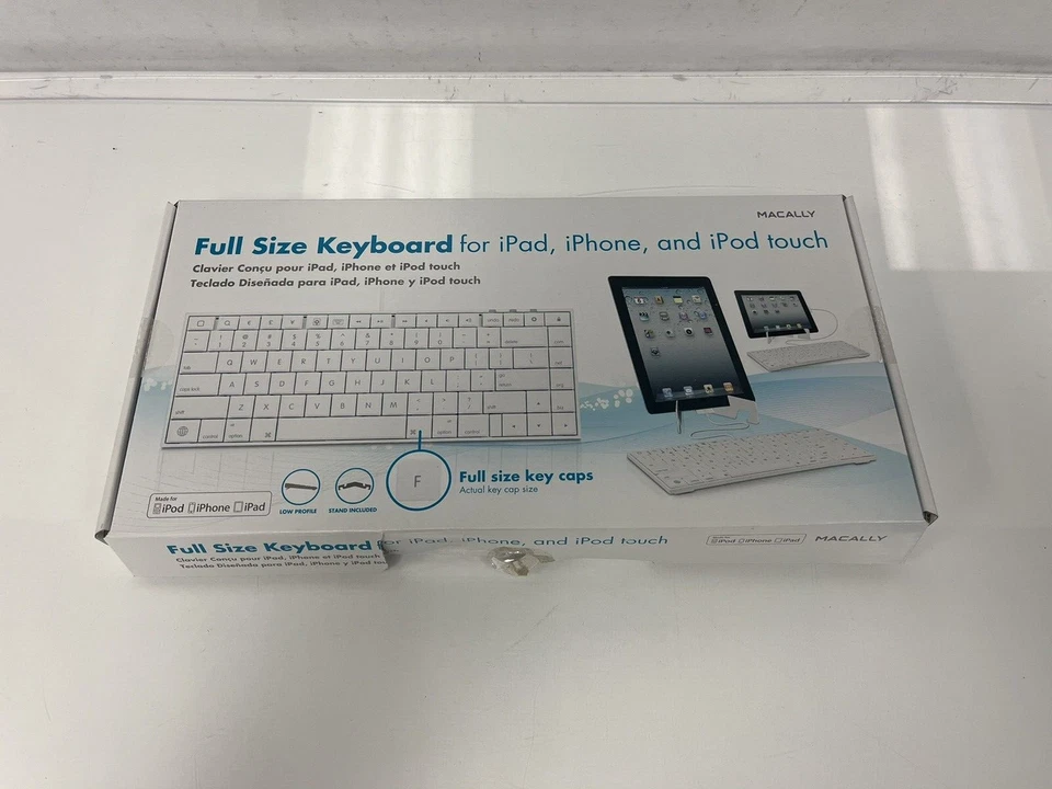 MACALLY 30 Pin Wired Keyboard for iPad, iPhone, & iPod Touch New Open Box iKey30 - Image 2 of 4