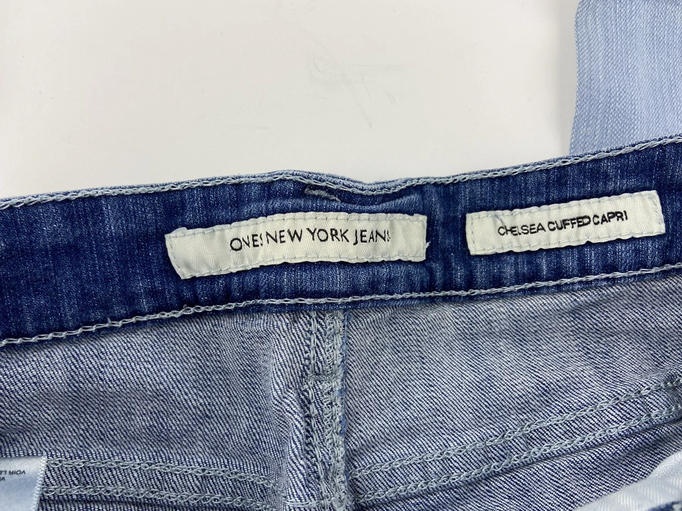 JONES NEW YORK, CHELSEA PUÑOS CAPRI Elástico 3 Tonos de Azul Missy Talla 8 Foto 2 de 4