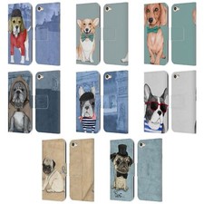 BARRUF DOGS LEATHER BOOK WALLET CASE COVER FOR APPLE iPOD TOUCH MP3