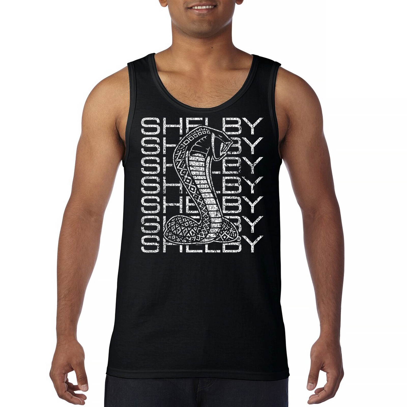 ALTRA Tank top vintage impilato Shelby Cobra GT500 Mustang alimentato da Ford top da uomo