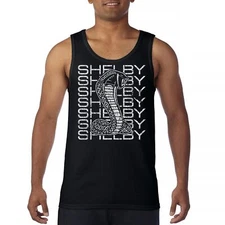 Vintage Stacked Shelby Cobra Tank Top GT500 Mustang Powered by Ford Men's Top