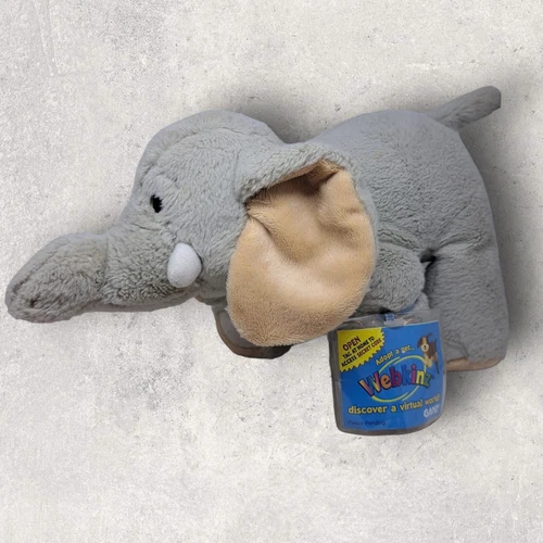Webkinz Velvety Elephant New with Attached Sealed Unused Code HM167 NWT