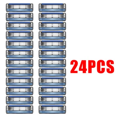24PCS for Gillette MACH 3 Razor Blades Stainless Steel Blades Replacments UK