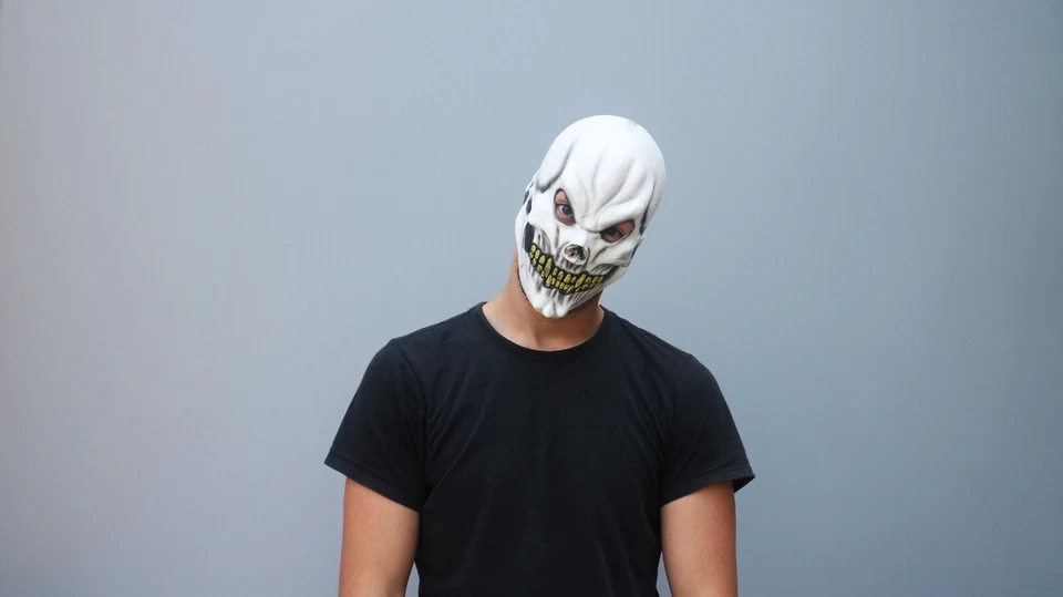 Ghoulish Productions Skull Jr. Latex Face Mask Horror Halloween Cosplay - Image 3 of 4