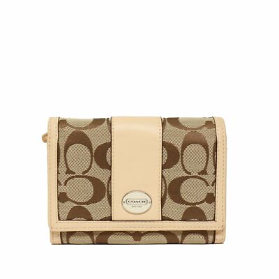 小物 COACH legacy signechar compact wallet NEW Coach F48465 Legacy Signature Compact Clutch Wallet | eBay