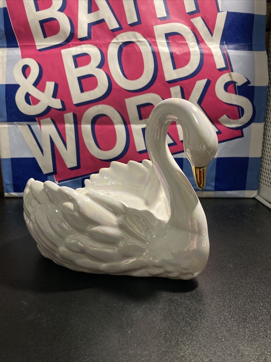 Bath & Body Works Iridescent Swan 3-wick Candle Holder New | eBay