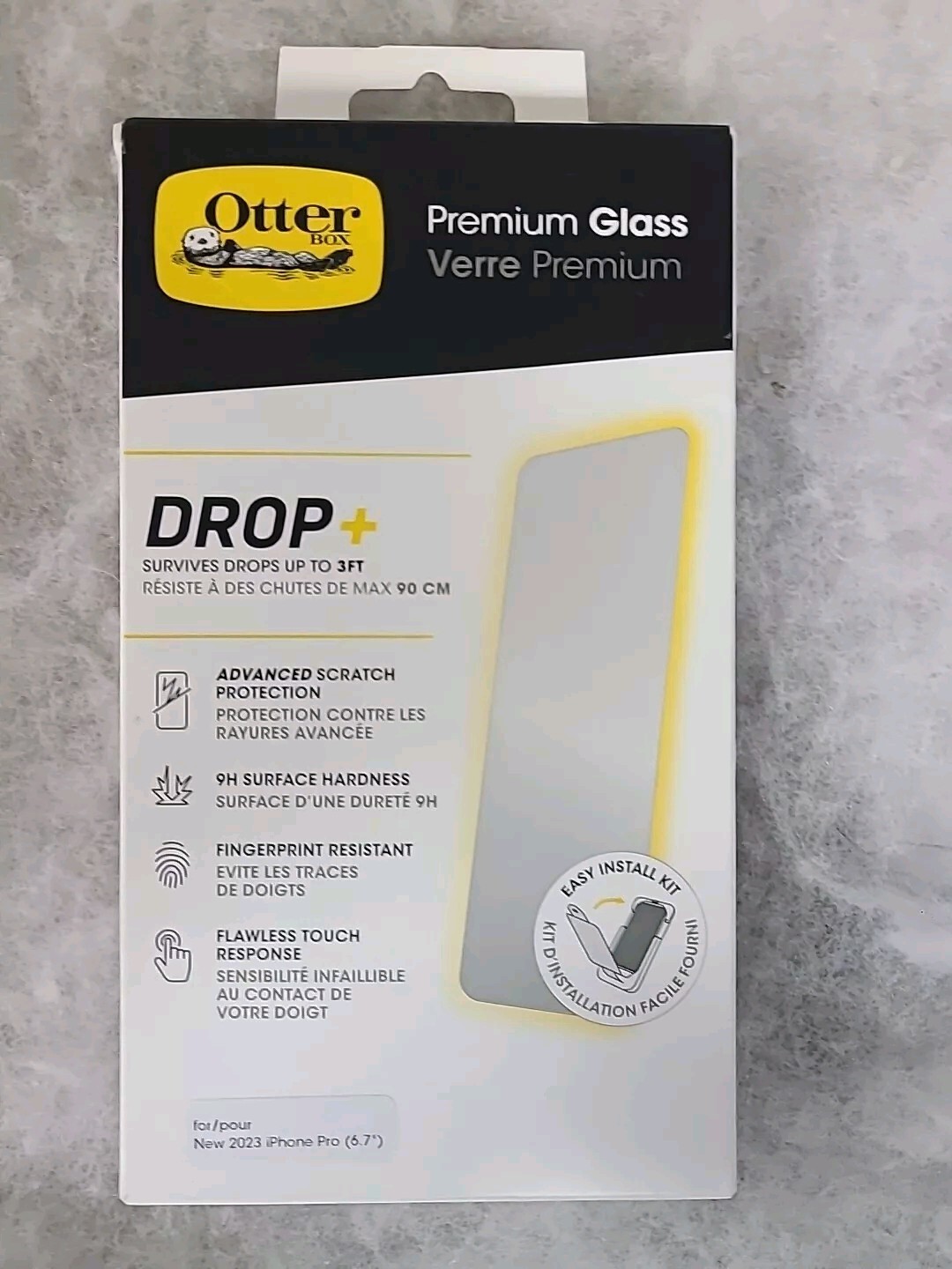 OtterBox Premium Glass Screen Protector for Apple 15 Pro (2023 Iphone Pro 6.7")
