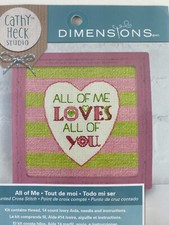 DIMENSIONS Counted Cross Stitch Kit - ALL OF ME - Cathy Heck Studio - 5" x 5"