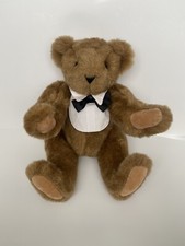 The Vermont Teddy Bear Company 15" Brown Jointed Plush Stuffed Teddy Bear TUX