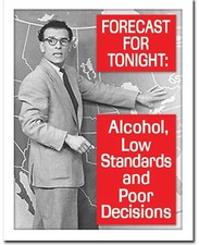 Ephemera Forecast Metal Tin Sign Humor Funny Beer Drinking Bar Wall Decor 1718