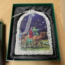 Nativity Ornament Camels Christmas Lighted Scene 5.25" Table Top Decoration Y30