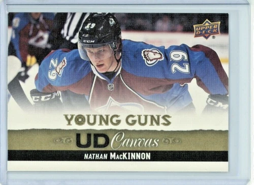 2013-14 UD UPPER DECK Nathan MacKinnon YOUNG GUNS CANVAS AVS ROOKIE RC C-114