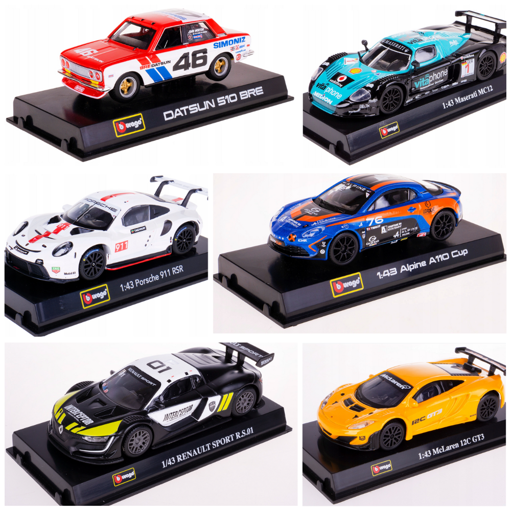 The Best Race Rally Cars Sports From World Model Diecast Toy 1:43 Scale Bburago
