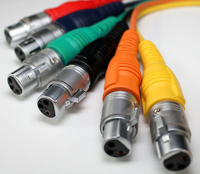 6 Cavi Audio TT Bantam Maschio A XLR-F 3 Piedi 6 Cavi Patch Audio TT Bantam Maschio A XLR Femmina - 3 Piedi (90 Cm), Multicolore, Per Studio O Live Cavi Patch