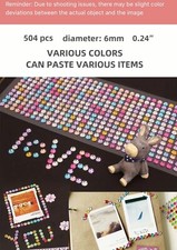 Gem Stickers,504 pcs 6mm Rhinestone Stickers Sparkle Self-Adhesive for DIY Craft