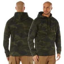 Concealed Carry Midnight Woodland Camo Hoodie Tactical Sweatshirt