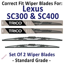 Wiper Blades 2-Pack Standard - fit 1992-2000 Lexus SC300 SC400 - 30210/200