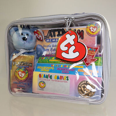 TY Beanie Baby CLUBBY the Bear (w/Platinum Set RARE ALL GOLD Coin)  -Sealed
