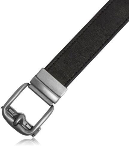Bonded Leather Mens Ratchet Belt Belts For Men With Adjustable Automatic Buckle - Picture 4 of 13