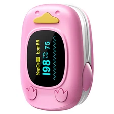 Kids Pulse Oximeter Fingertip Pediatric Neonatal SpO2 PR Oxygen Monitor Children