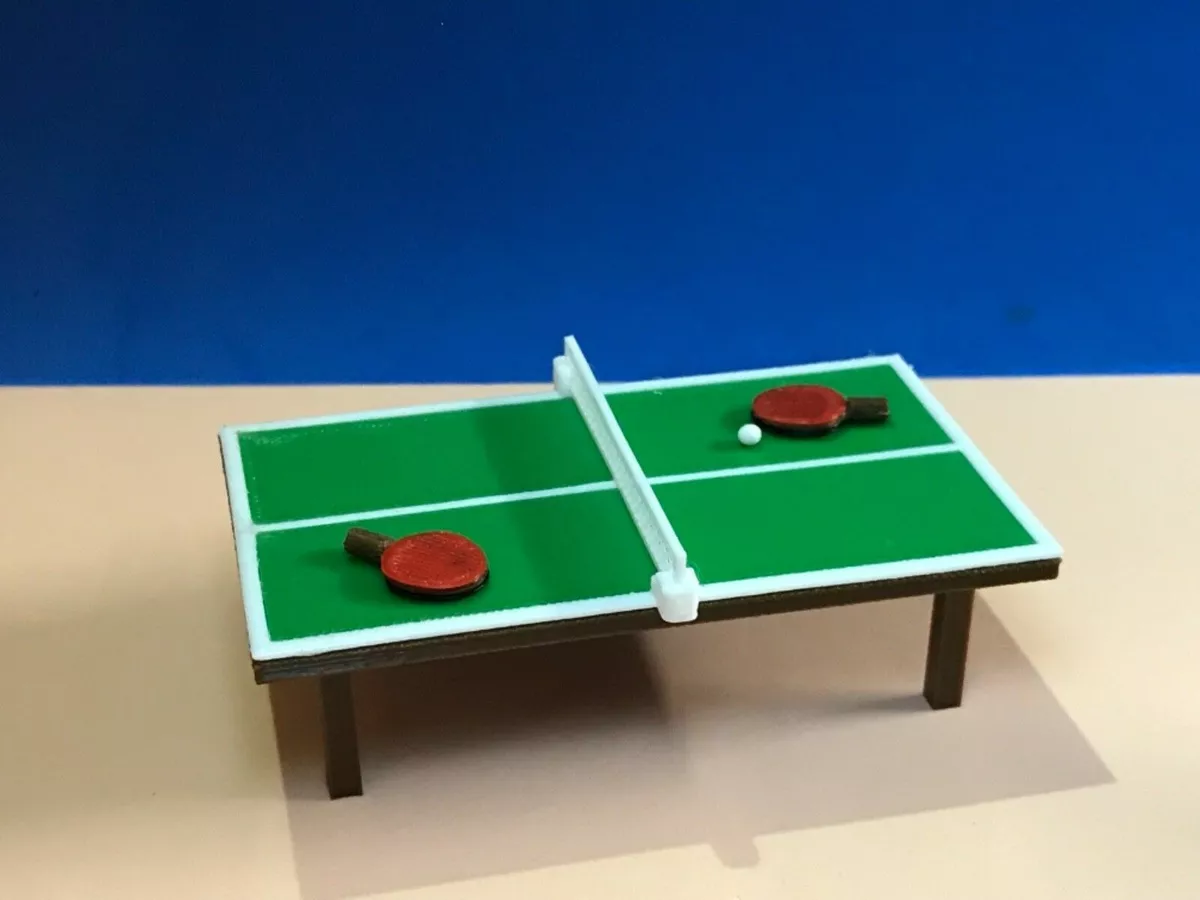 3D MINIATURE TABLE TENNIS PING PONG CUSTOM CITY PLAYMOBIL FIGURE NOT  INCLUDED