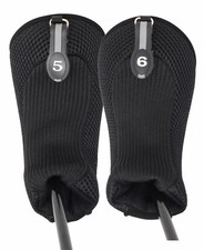 2 BRAND NEW HYBRID HEAD COVERS 5 6 SET THICK BLACK NEOPRENE GOLF CLUB HEADCOVER