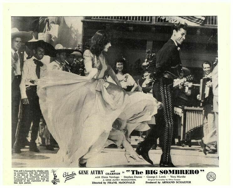The Big Sombrero Original Lobby Card Elena Verdugo Jose Alvarado Flamenco Dance