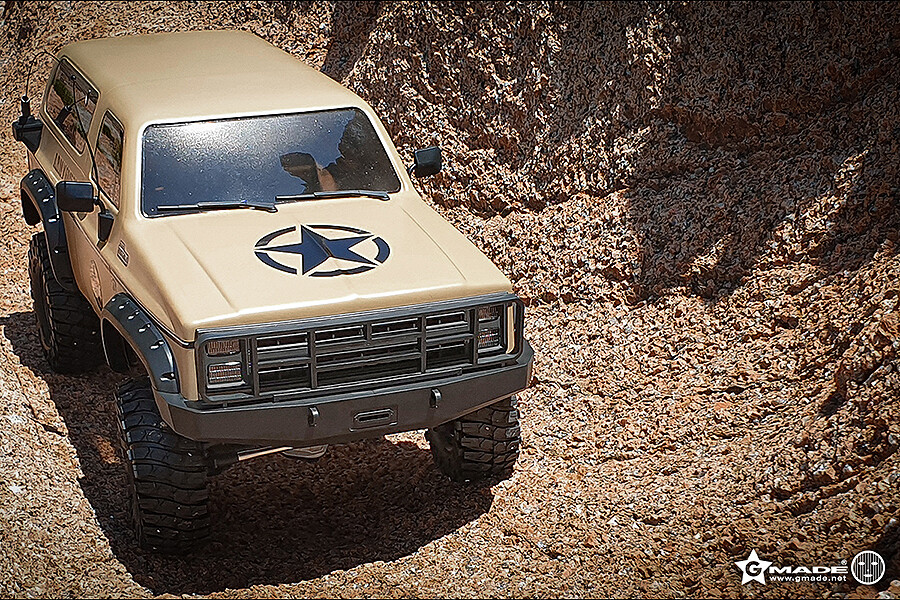 Gmade 1:10 GS02F Buffalo (Military) TS K5 Blazer RC Rock